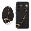 VOLTE-TEL ΘΗΚΗ SAMSUNG S25 5G S931 6.2" SILICON TPU WITH STRAP FULL CAMERA PROTECTION BLACK WITH BLACK BUTTERFLIES