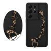 VOLTE-TEL ΘΗΚΗ SAMSUNG S25 ULTRA 5G S938 6.9" SILICON TPU WITH STRAP FULL CAMERA PROTECTION BLACK WITH BLACK BUTTERFLIES