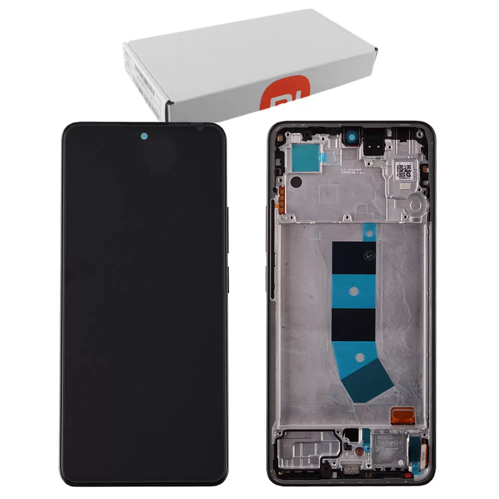 XIAOMI REDMI NOTE 13 4G ΟΘΟΝΗ + TOUCH SCREEN + LENS + FRAME 56000400N700 BLACK ORIGINAL SERVICE PACK