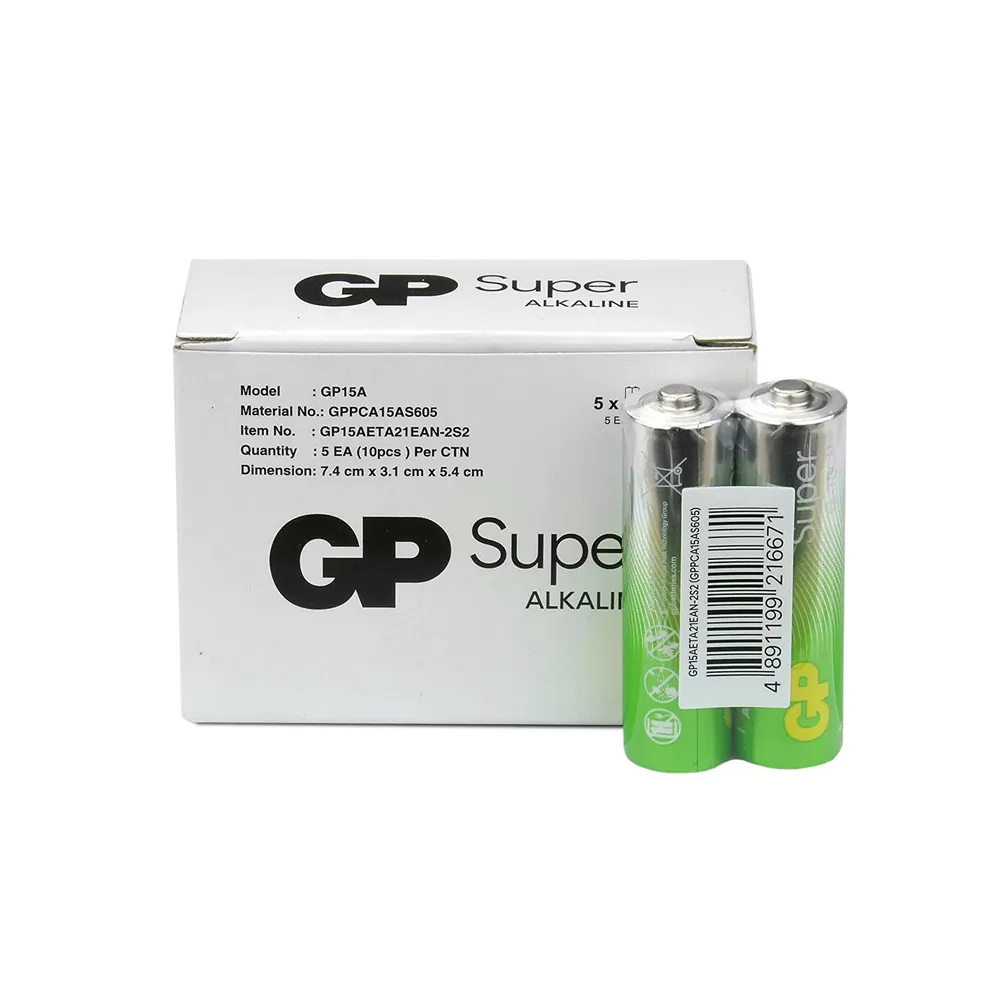 GP ΜΠΑΤΑΡΙΕΣ ΑΛΚΑΛΙΚΕΣ AA LR06 1.5V SUPER ALKALINE G-TECH +50% MORE POWER 10/BLISTER