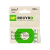 GP ΜΠΑΤΑΡΙΕΣ ΕΠΑΝΑΦΟΡΤΙΖΟΜΕΝΕΣ AAA/R03 1.2V 950mAh NIMH RECYKO READY TO USE 4/BLISTER