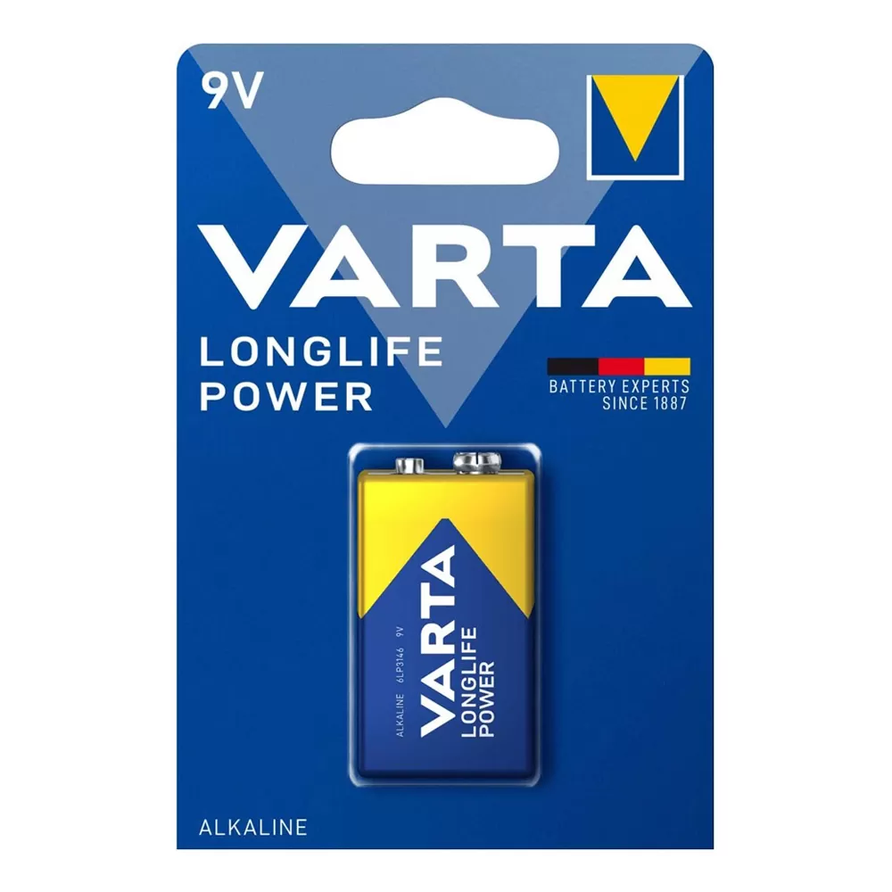 VARTA ΜΠΑΤΑΡΙΕΣ ΑΛΚΑΛΙΚΕΣ 9V 6LR61/6LF22 ALKALINE LONGLIFE POWER 1/BLISTER