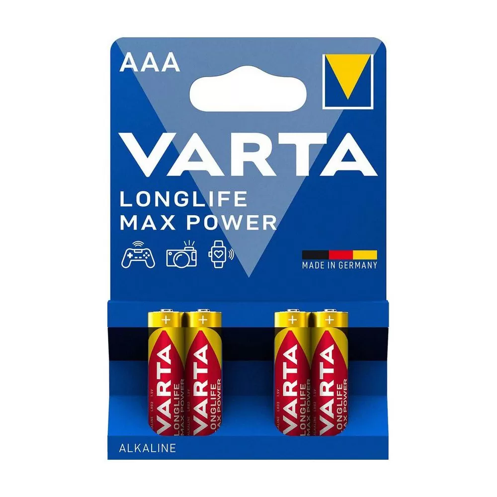 VARTA ΜΠΑΤΑΡΙΕΣ ΑΛΚΑΛΙΚΕΣ AAA LR03 1.5V ALKALINE LONGLIFE MAX POWER 4/BLISTER