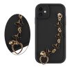 VOLTE-TEL ΘΗΚΗ IPHONE 11 6.1" SILICON TPU WITH STRAP FULL CAMERA PROTECTION BLACK WITH BLACK BUTTERFLIES