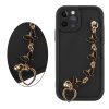 VOLTE-TEL ΘΗΚΗ IPHONE 11 PRO 5.8" SILICON TPU WITH STRAP FULL CAMERA PROTECTION BLACK WITH BLACK BUTTERFLIES