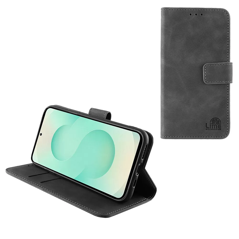 LIME ΘΗΚΗ SAMSUNG S25 PLUS 5G S936 6.7" ESSENTIAL MAGNET BOOK STAND CLIP GREY