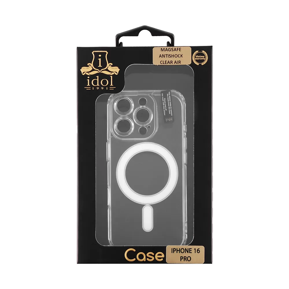 IDOL 1991 ΘΗΚΗ IPHONE 16 PRO 6.3" MAGSAFE ANTISHOCK CLEAR AIR BACK COVER TPU FULL CAMERA PROTECTION ΔΙΑΦΑΝΗ