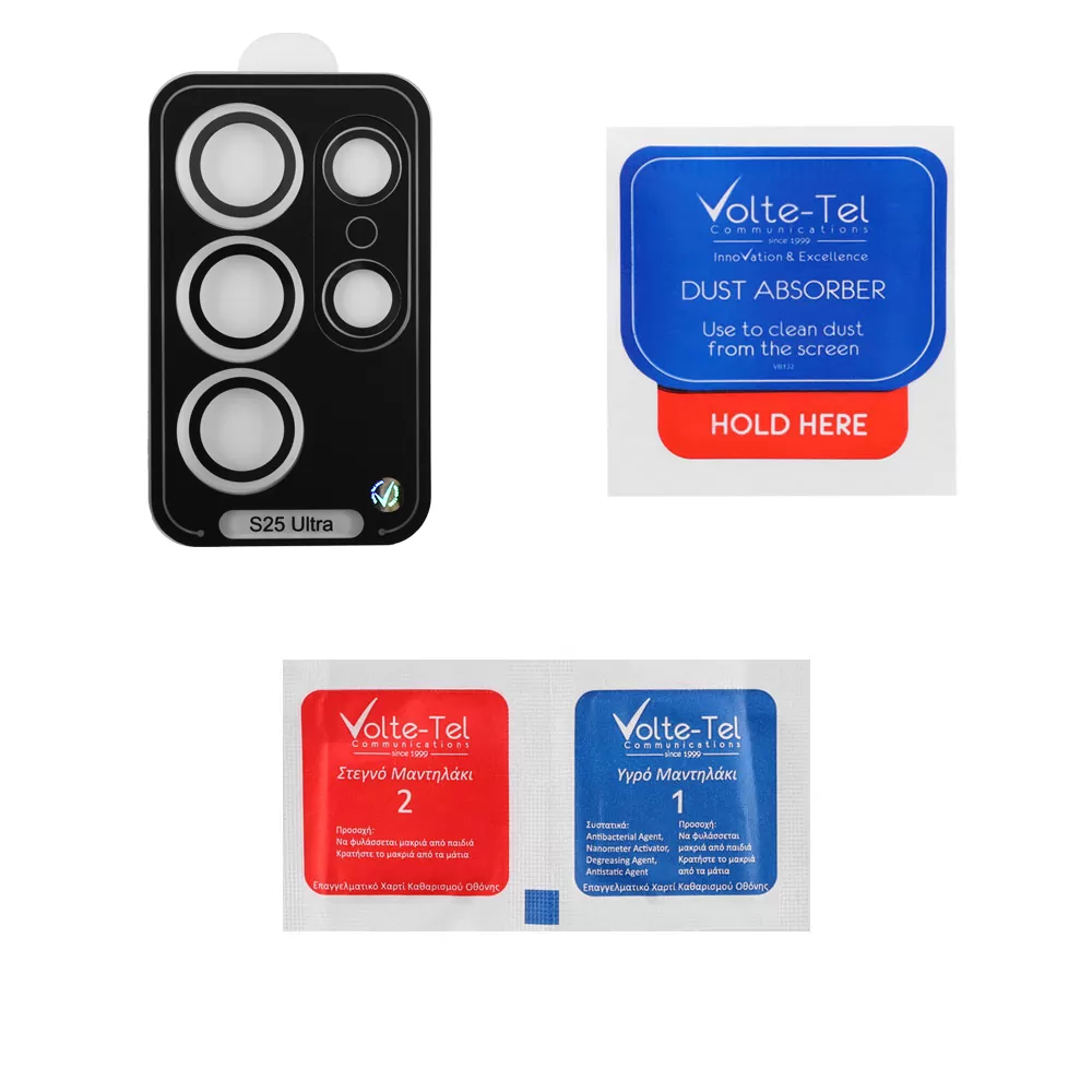 VOLTE-TEL CAMERA GLASS COVER SAMSUNG S25 ULTRA 5G 6.9" 9H 0.33MM PREMIUM EASY APPLICATION TRANSPARENT - Image 3