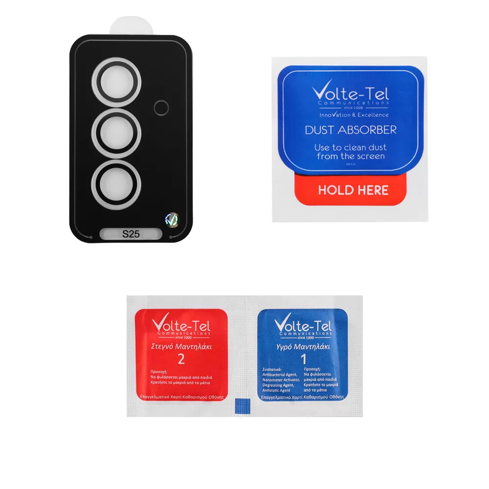 VOLTE-TEL CAMERA GLASS COVER SAMSUNG S25 5G 6.2" 9H 0.33MM PREMIUM EASY APPLICATION TRANSPARENT - Image 3