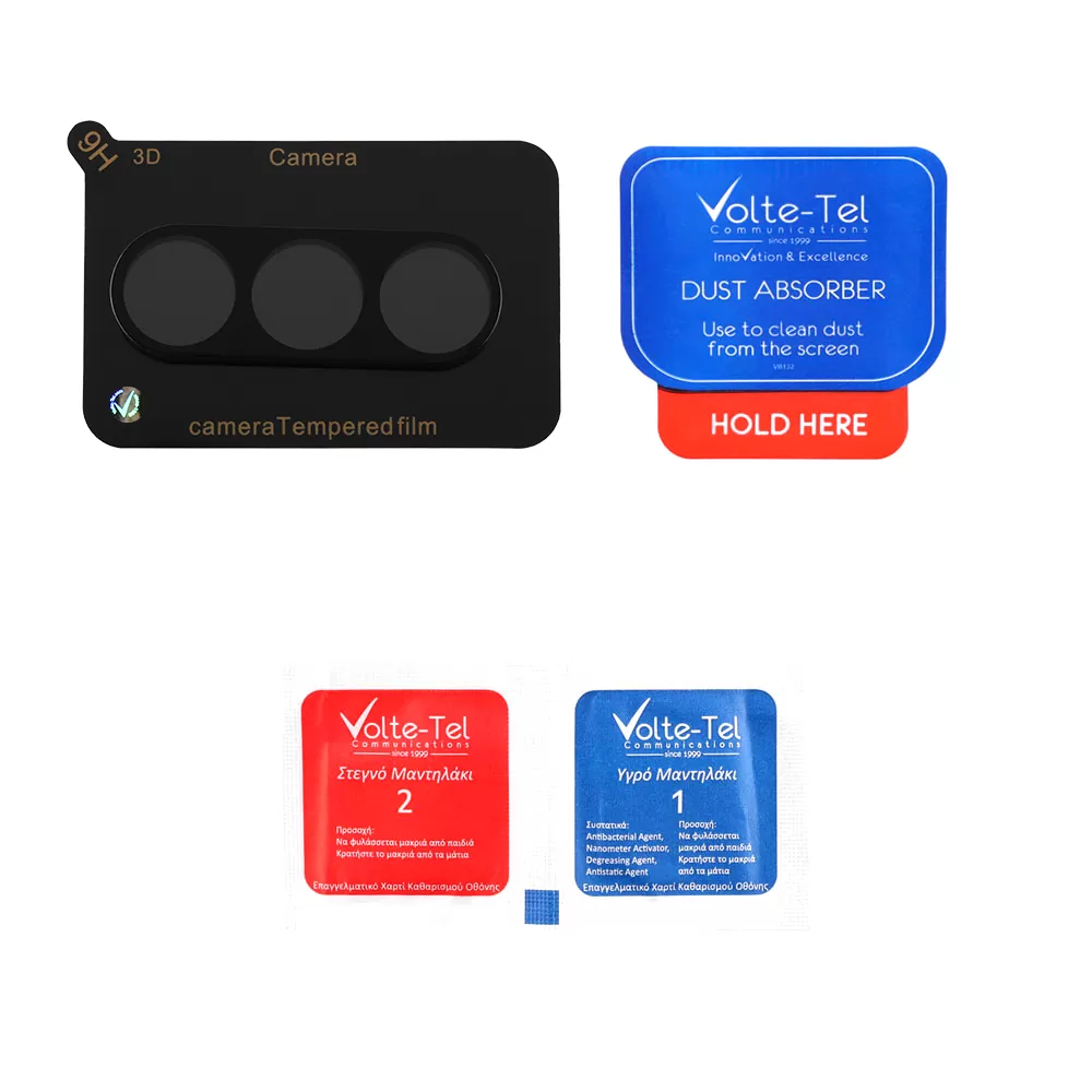 VOLTE-TEL TEMPERED GLASS SAMSUNG S25 PLUS 5G S936 6.7" 9H 0.25mm 3D CURVED FOR CAMERA BLACK - Image 4