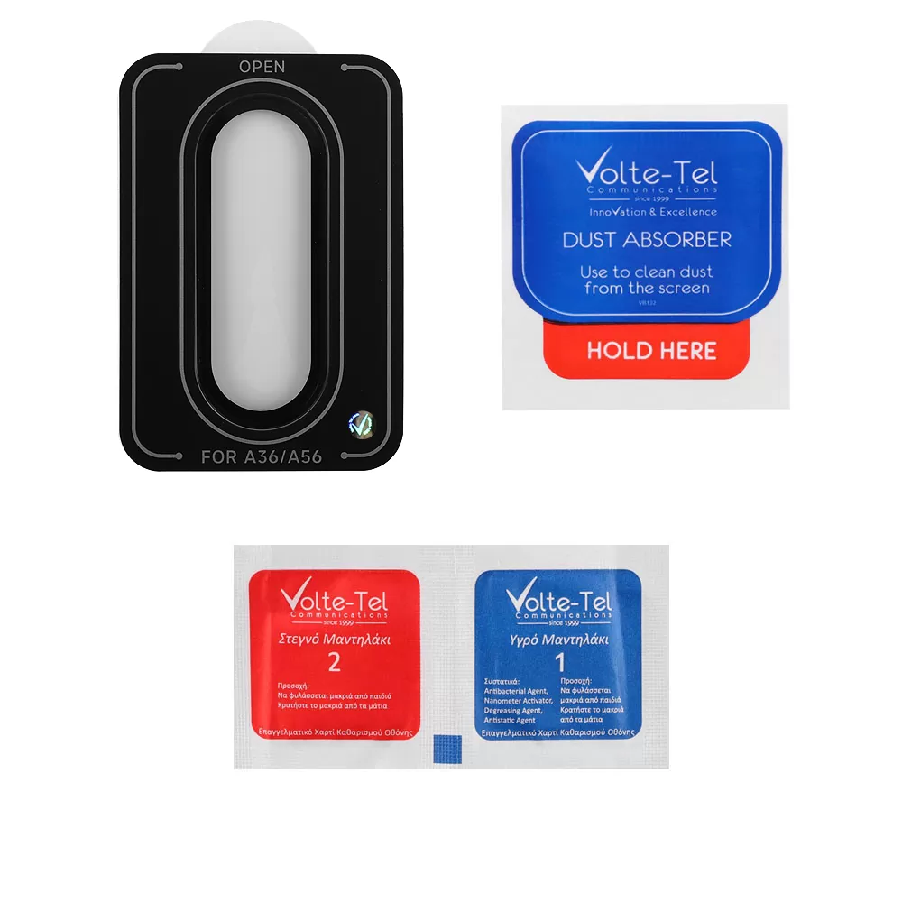 VOLTE-TEL CAMERA GLASS COVER SAMSUNG A36 A366/A56 A566 5G 6.7" 9H 0.33MM EASY APPLICATION BLACK - Image 3