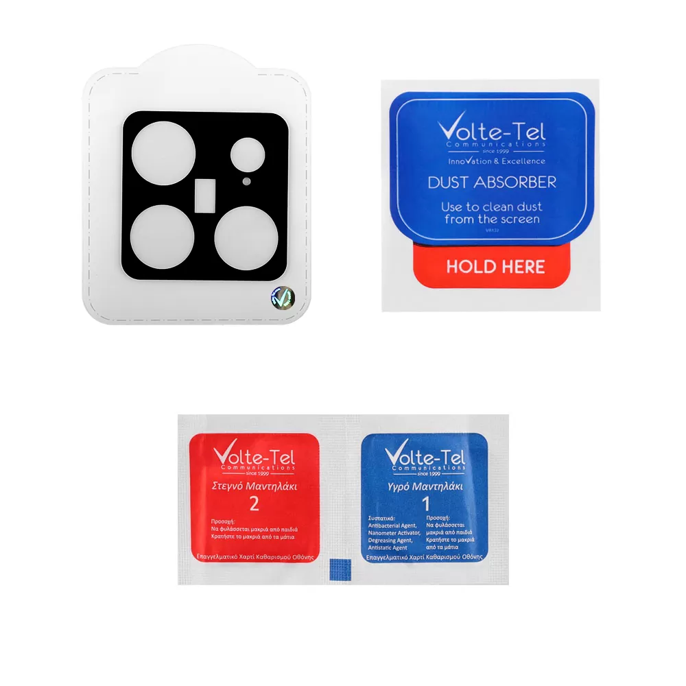VOLTE-TEL TEMPERED GLASS XIAOMI 15 PRO 5G 6.73" 9H 0.25mm 3D CURVED FOR CAMERA BLACK - Image 4