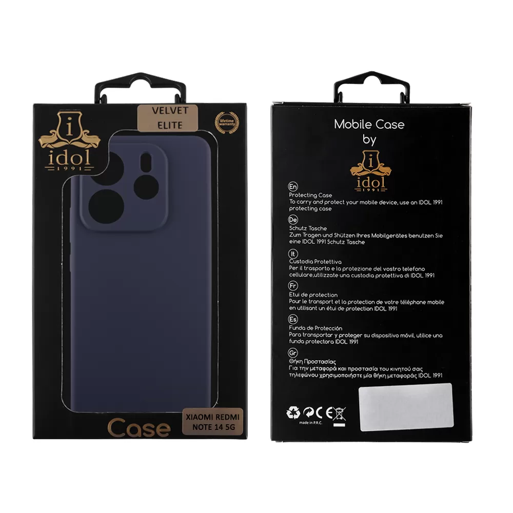 IDOL 1991 ΘΗΚΗ XIAOMI REDMI NOTE 14 5G 6.67" VELVET ELITE TPU 4 SIDE FULL CAMERA PROTECTION BLUE - Image 2