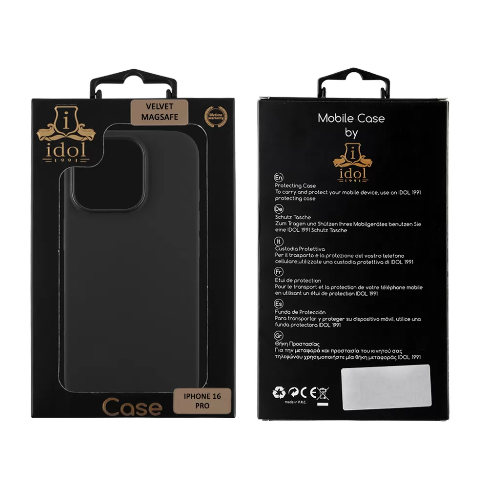 IDOL 1991 ΘΗΚΗ IPHONE 16 PRO 6.3" VELVET MAGSAFE TPU CAMERA GUARD BLACK - Image 2