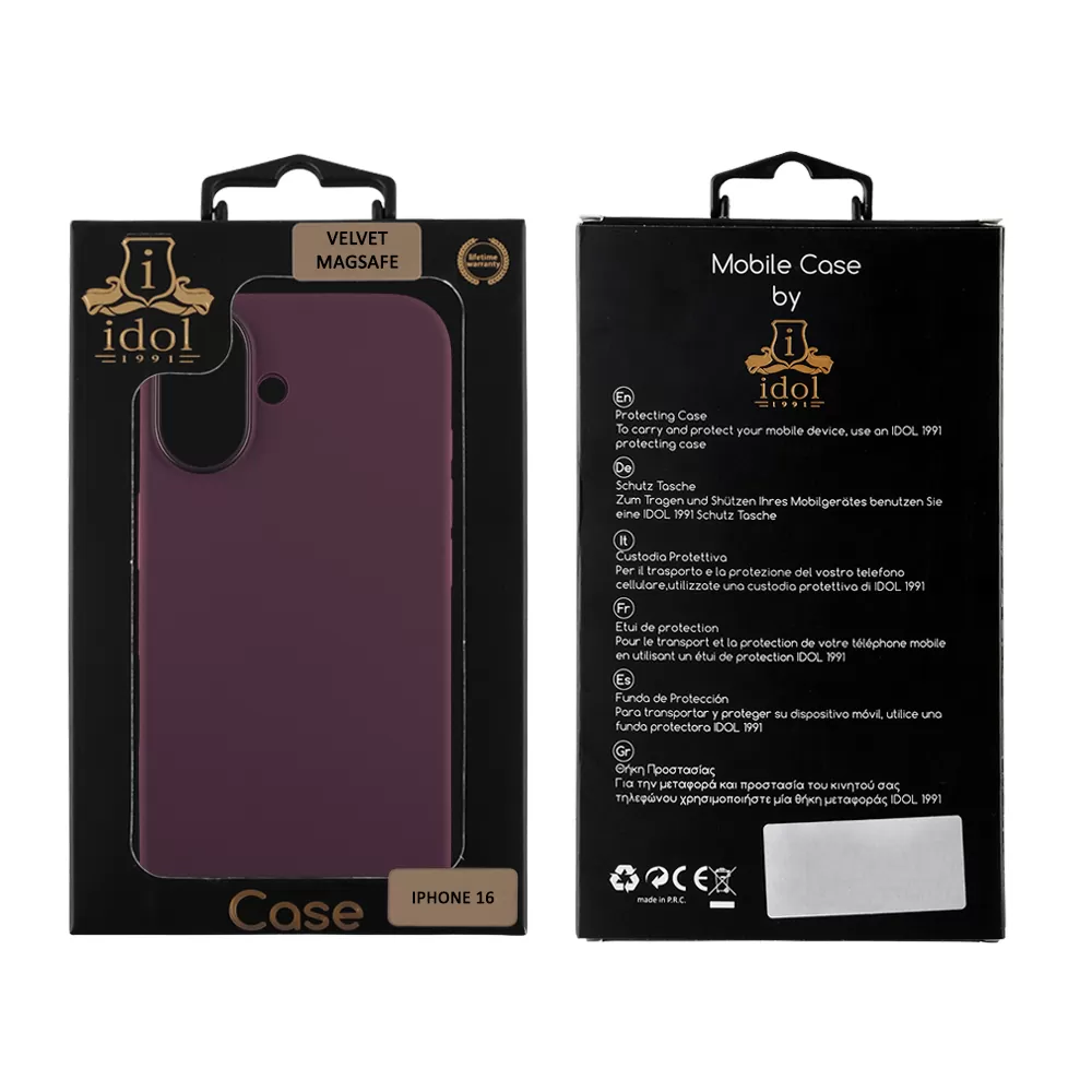 IDOL 1991 ΘΗΚΗ IPHONE 16 6.1" VELVET MAGSAFE TPU CAMERA GUARD PLUM - Image 2