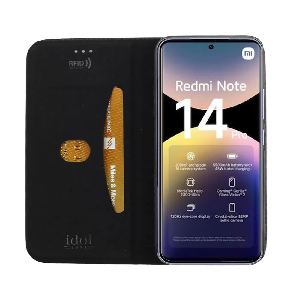 IDOL 1991 ΘΗΚΗ XIAOMI REDMI NOTE 14 PRO 4G 6.67" ELITE ANTI-RFID BOOK STAND BLACK - Image 7