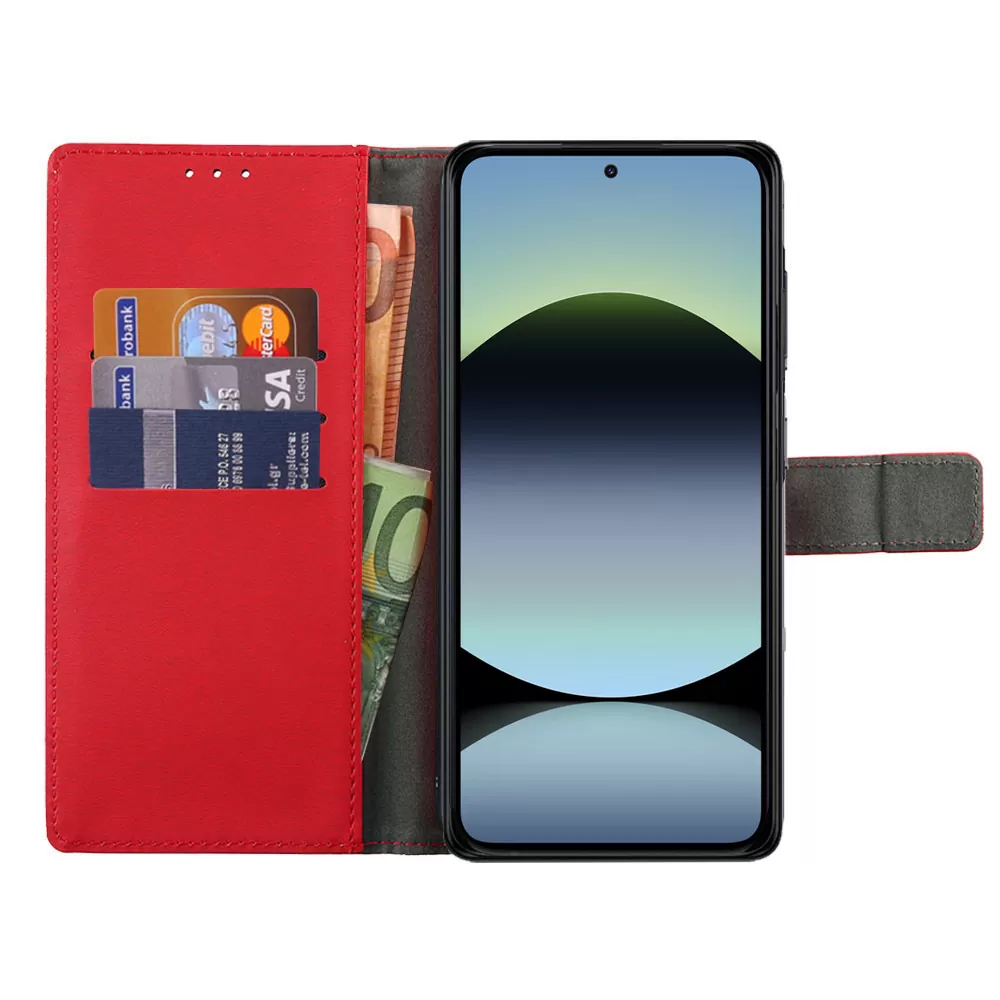 VOLTE-TEL ΘΗΚΗ XIAOMI REDMI NOTE 14 4G 6.67" ALLURE MAGNET BOOK STAND CLIP RED - Image 6