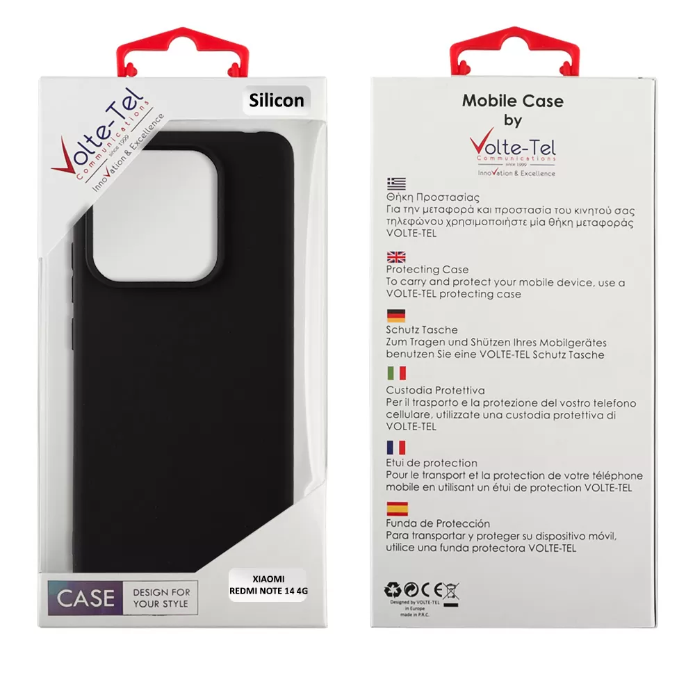 VOLTE-TEL ΘΗΚΗ XIAOMI REDMI NOTE 14 4G 6.67" SILICON TPU CAMERA GUARD BLACK - Image 2