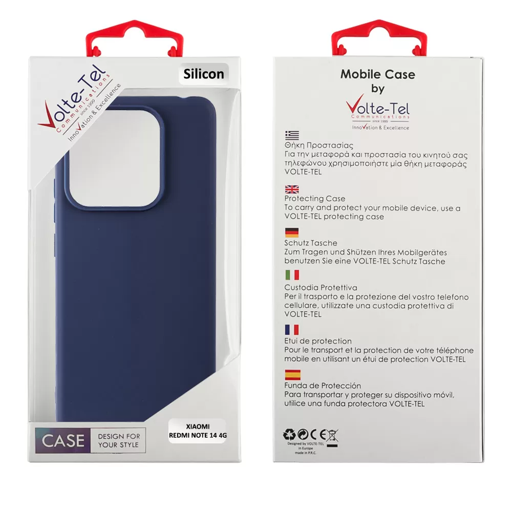 VOLTE-TEL ΘΗΚΗ XIAOMI REDMI NOTE 14 4G 6.67" SILICON TPU CAMERA GUARD BLUE - Image 2