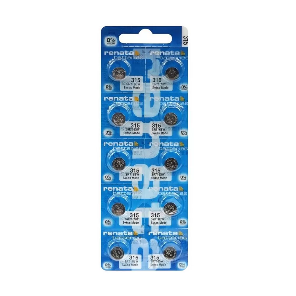 RENATA ΜΠΑΤΑΡΙΕΣ ΡΟΛΟΓΙΟΥ SR67/315/SR716/V315 1.55V SILVER OXIDE 10 ΤΕΜ/BLISTER