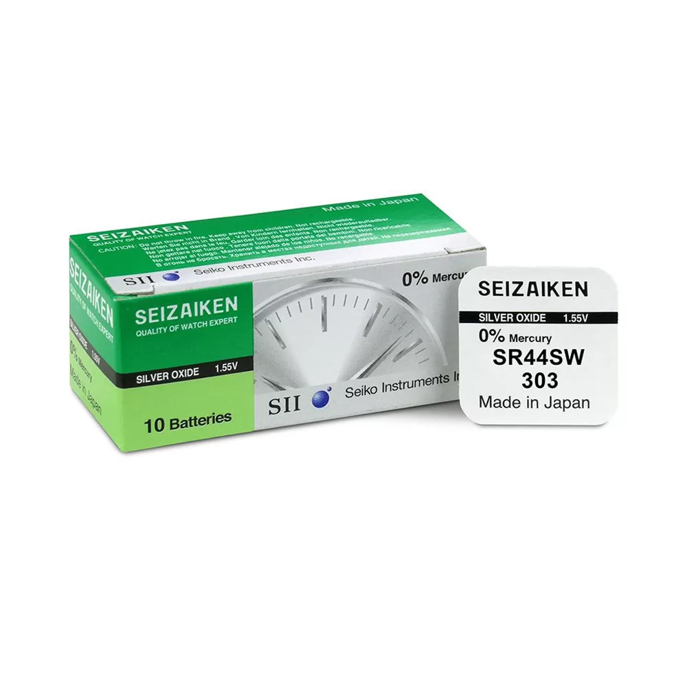 SEIZAIKEN SEIKO ΜΠΑΤΑΡΙΕΣ ΡΟΛΟΓΙΟΥ SR44/303/SR44SW/G13/AG13 1.55V SILVER OXIDE 1 ΤΕΜ/BLISTER