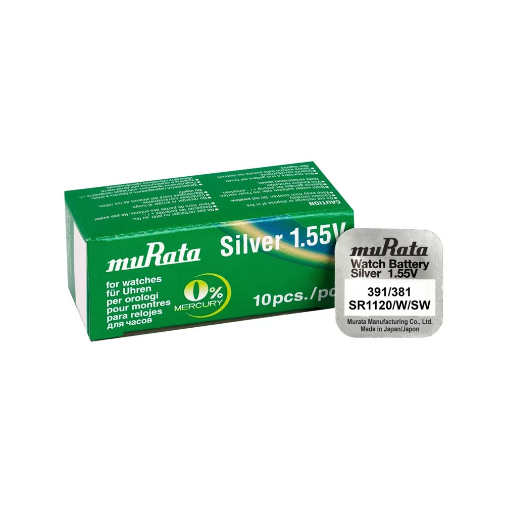 MURATA ΜΠΑΤΑΡΙΕΣ ΡΟΛΟΓΙΟΥ SR55/LR55/191/LR1120/AG8 1.5V ALKALINE 1/BLISTER