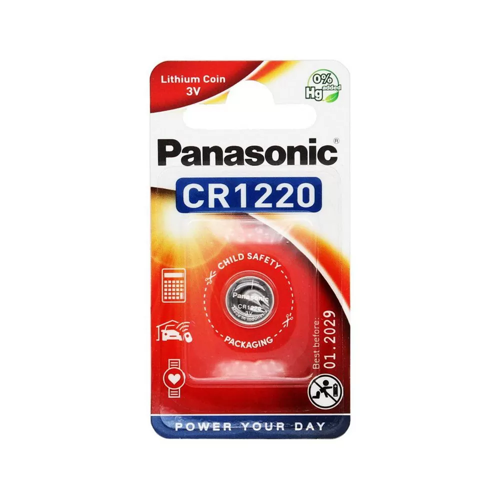 PANASONIC ΜΠΑΤΑΡΙΕΣ ΝΟΜΙΣΜΑΤΟΣ ΛΙΘΙΟΥ CR1220/DL1220/BR1220 3V 35mAh Li-ion 1/BLISTER