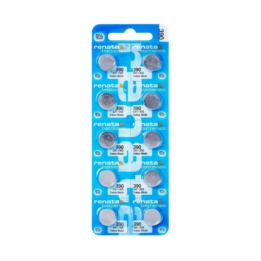RENATA ΜΠΑΤΑΡΙΕΣ ΡΟΛΟΓΙΟΥ LR54/G10/AG10/390/SR54/LR1130 1.55V SILVER OXIDE 1 ΤΕΜ. 10/BLISTER