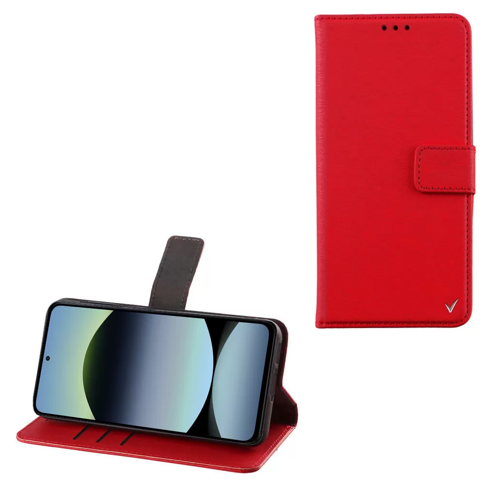 VOLTE-TEL ΘΗΚΗ XIAOMI REDMI NOTE 14 4G 6.67" ALLURE MAGNET BOOK STAND CLIP RED