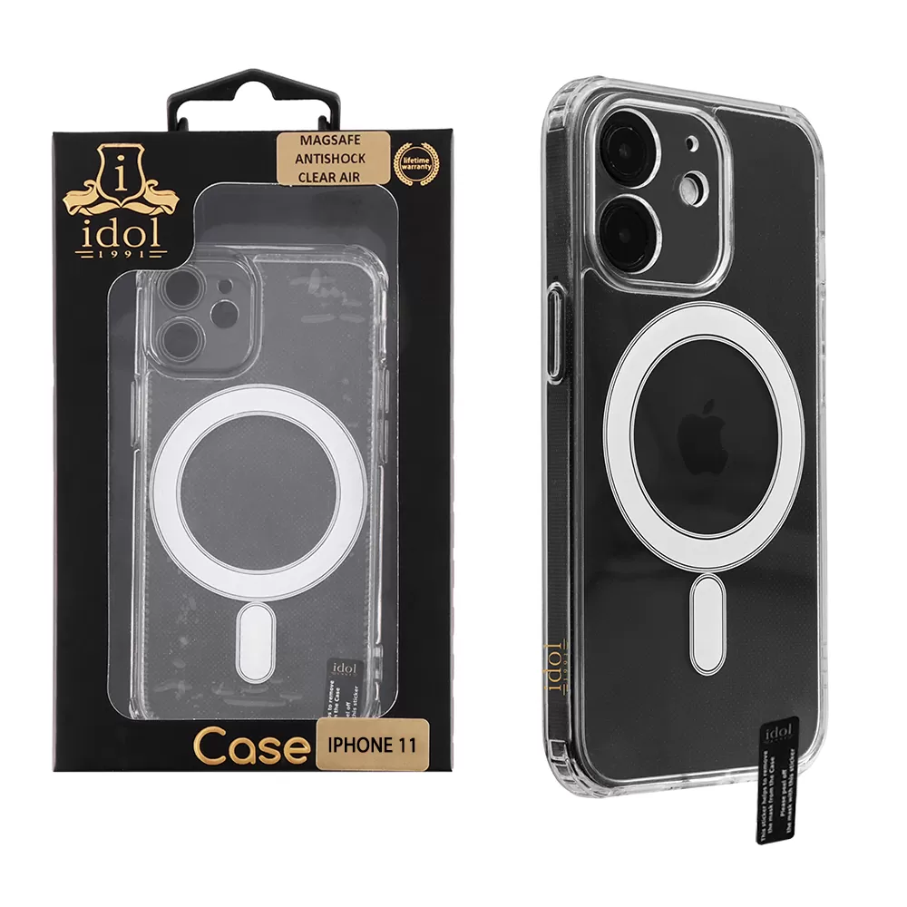 IDOL 1991 ΘΗΚΗ IPHONE 11 6.1" MAGSAFE ANTISHOCK CLEAR AIR BACK COVER TPU FULL CAMERA PROTECTION ΔΙΑΦΑΝΗ