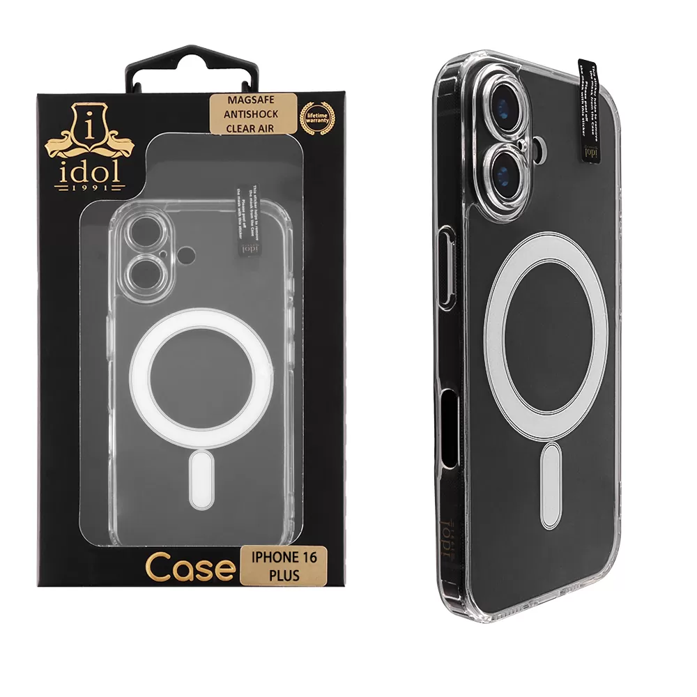 IDOL 1991 ΘΗΚΗ IPHONE 16 PLUS 6.7" MAGSAFE ANTISHOCK CLEAR AIR BACK COVER TPU FULL CAMERA PROTECTION ΔΙΑΦΑΝΗ