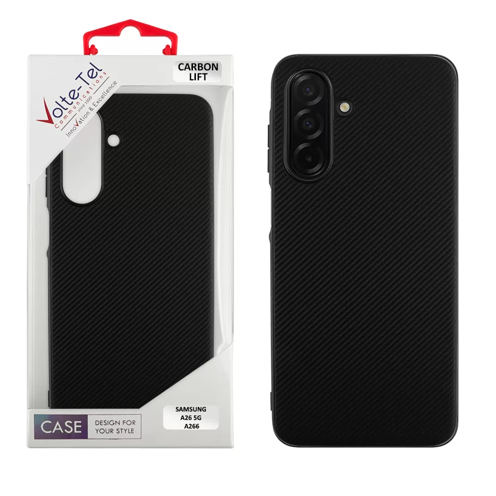 VOLTE-TEL ΘΗΚΗ SAMSUNG A26 5G A266 6.64" CARBON LIFT FULL CAMERA PROTECTION BLACK