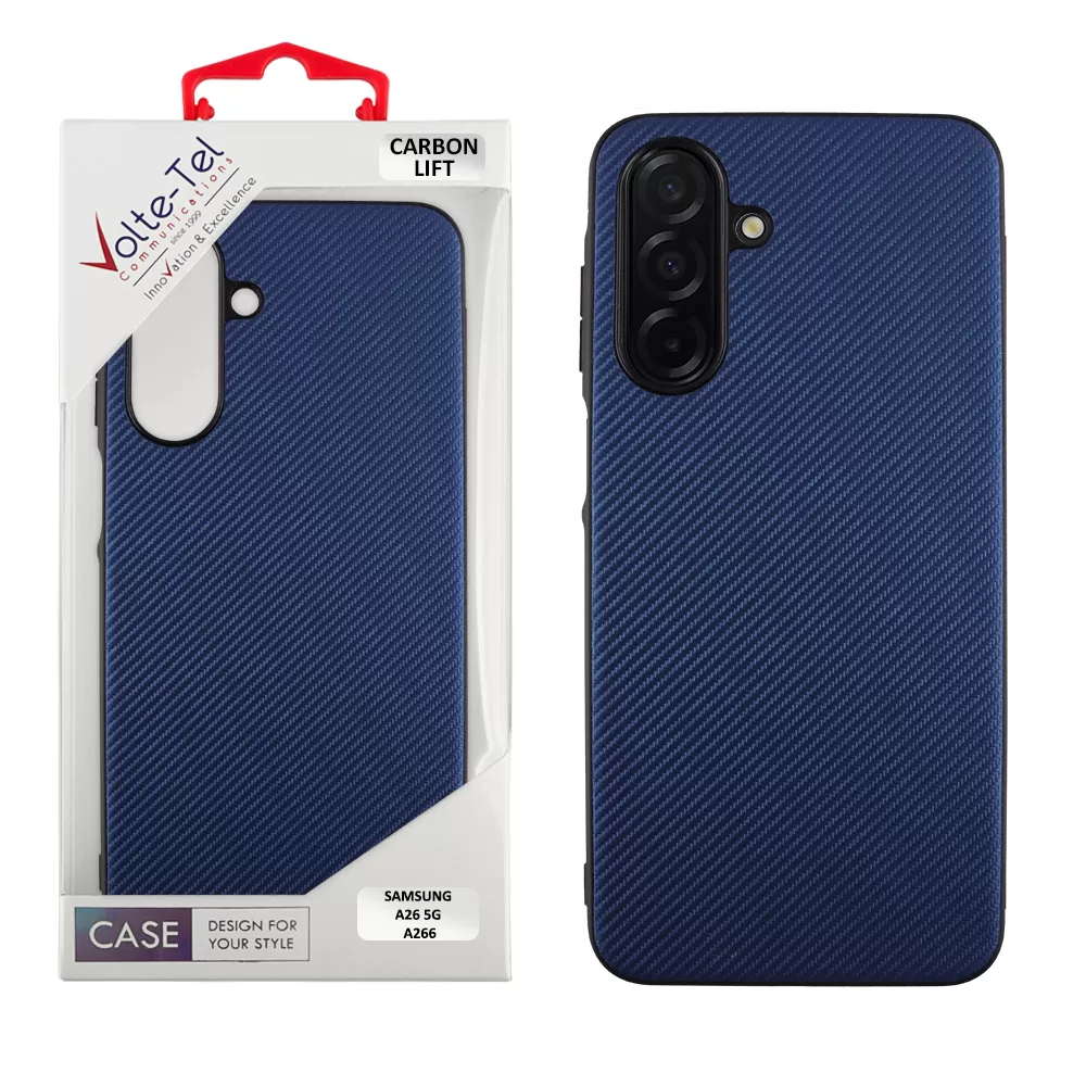 VOLTE-TEL ΘΗΚΗ SAMSUNG A26 5G A266 6.64" CARBON LIFT FULL CAMERA PROTECTION BLUE