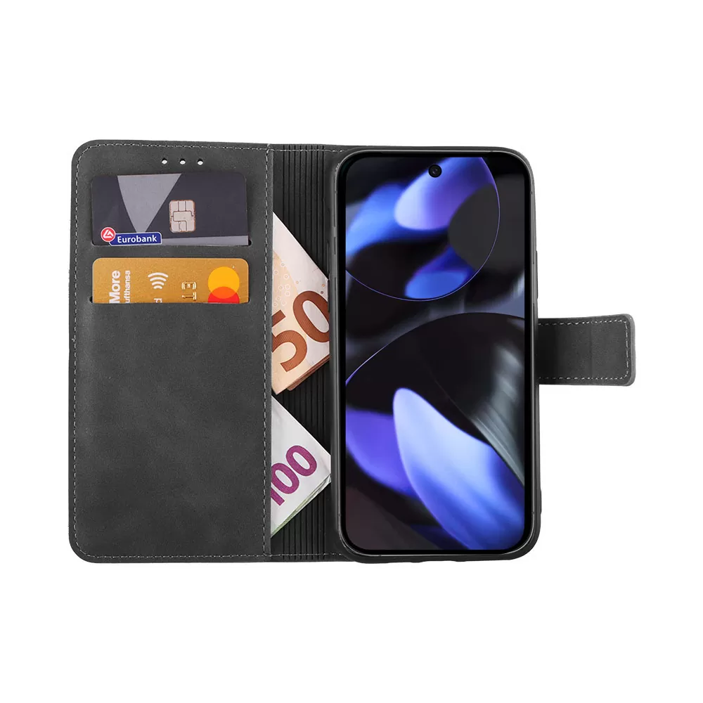 LIME ΘΗΚΗ GOOGLE PIXEL 10/PIXEL 10 PRO 5G 6.3" ESSENTIAL MAGNET BOOK STAND CLIP GREY - Image 5