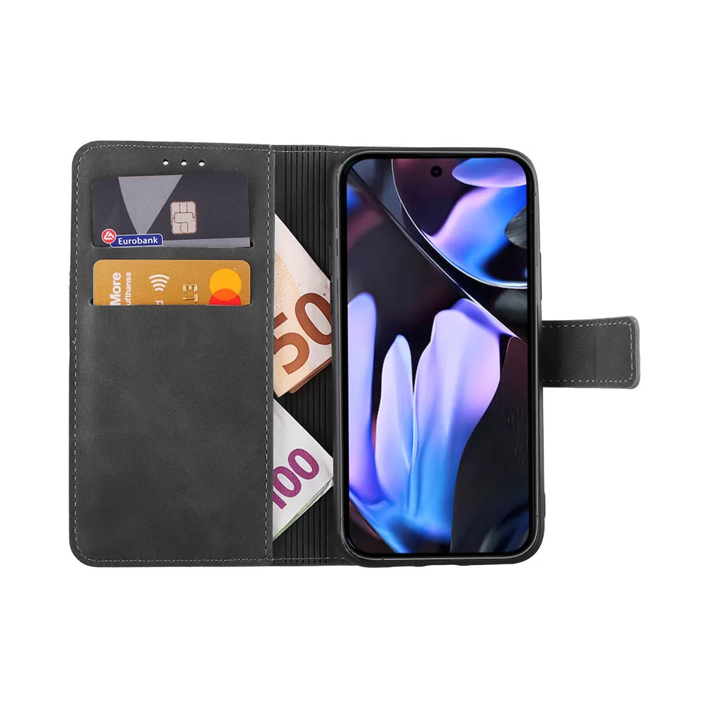 LIME ΘΗΚΗ GOOGLE PIXEL 10 PRO XL 5G 6.8" ESSENTIAL MAGNET BOOK STAND CLIP GREY - Image 5