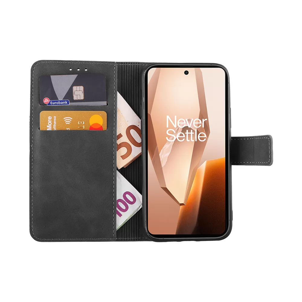 LIME ΘΗΚΗ ONEPLUS 13R 5G/ACE 5/ACE 5 PRO 6.78" ESSENTIAL MAGNET BOOK STAND CLIP GREY - Image 5