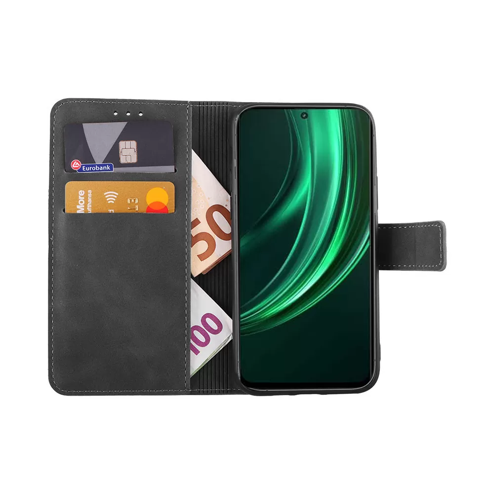 LIME ΘΗΚΗ REALME 14 PRO LITE 5G 6.7" ESSENTIAL MAGNET BOOK STAND CLIP GREY - Image 5