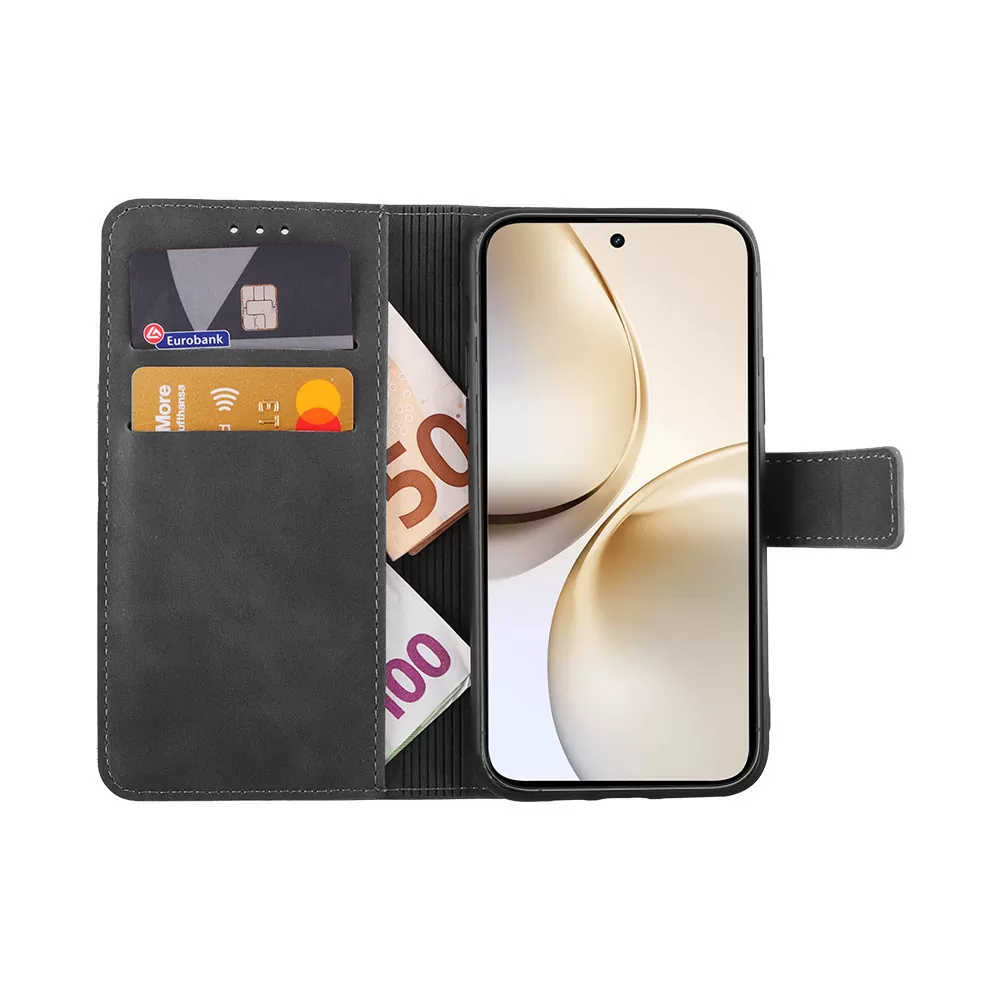 LIME ΘΗΚΗ REALME 14 PRO PLUS 5G 6.83" ESSENTIAL MAGNET BOOK STAND CLIP GREY - Image 5
