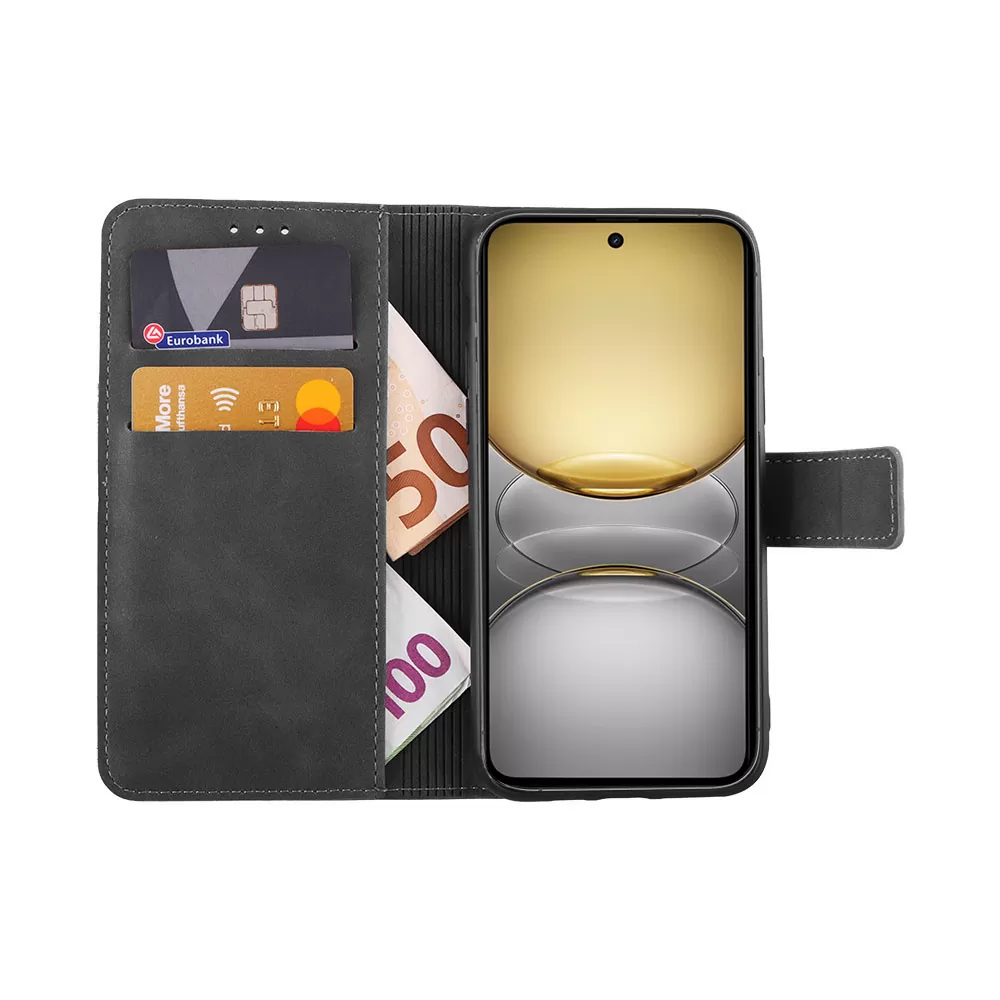 LIME ΘΗΚΗ REALME C75 6.75" ESSENTIAL MAGNET BOOK STAND CLIP GREY - Image 5