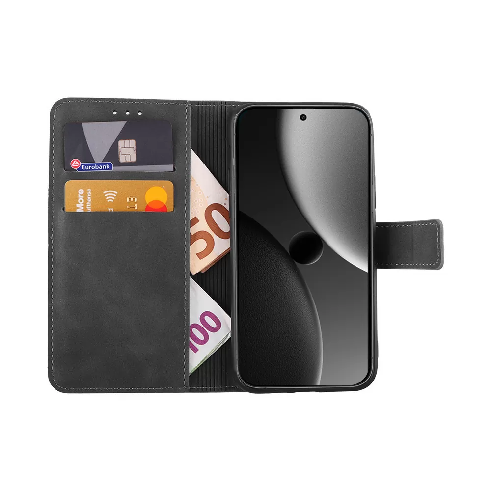 LIME ΘΗΚΗ XIAOMI 15 ULTRA 5G 6.73" ESSENTIAL MAGNET BOOK STAND CLIP GREY - Image 5