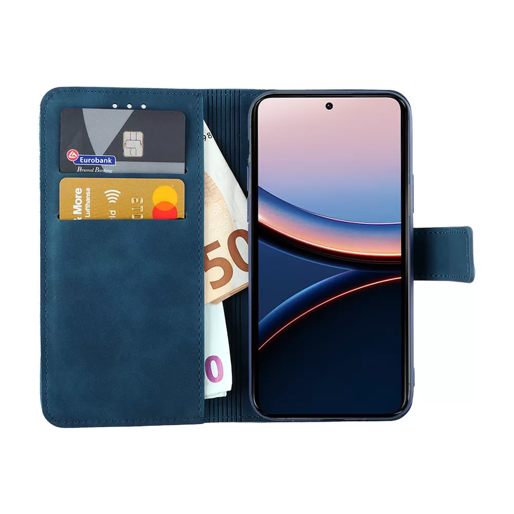 LIME ΘΗΚΗ XIAOMI POCO F7 ULTRA 6.67" ESSENTIAL MAGNET BOOK STAND CLIP DARK BLUE - Image 5