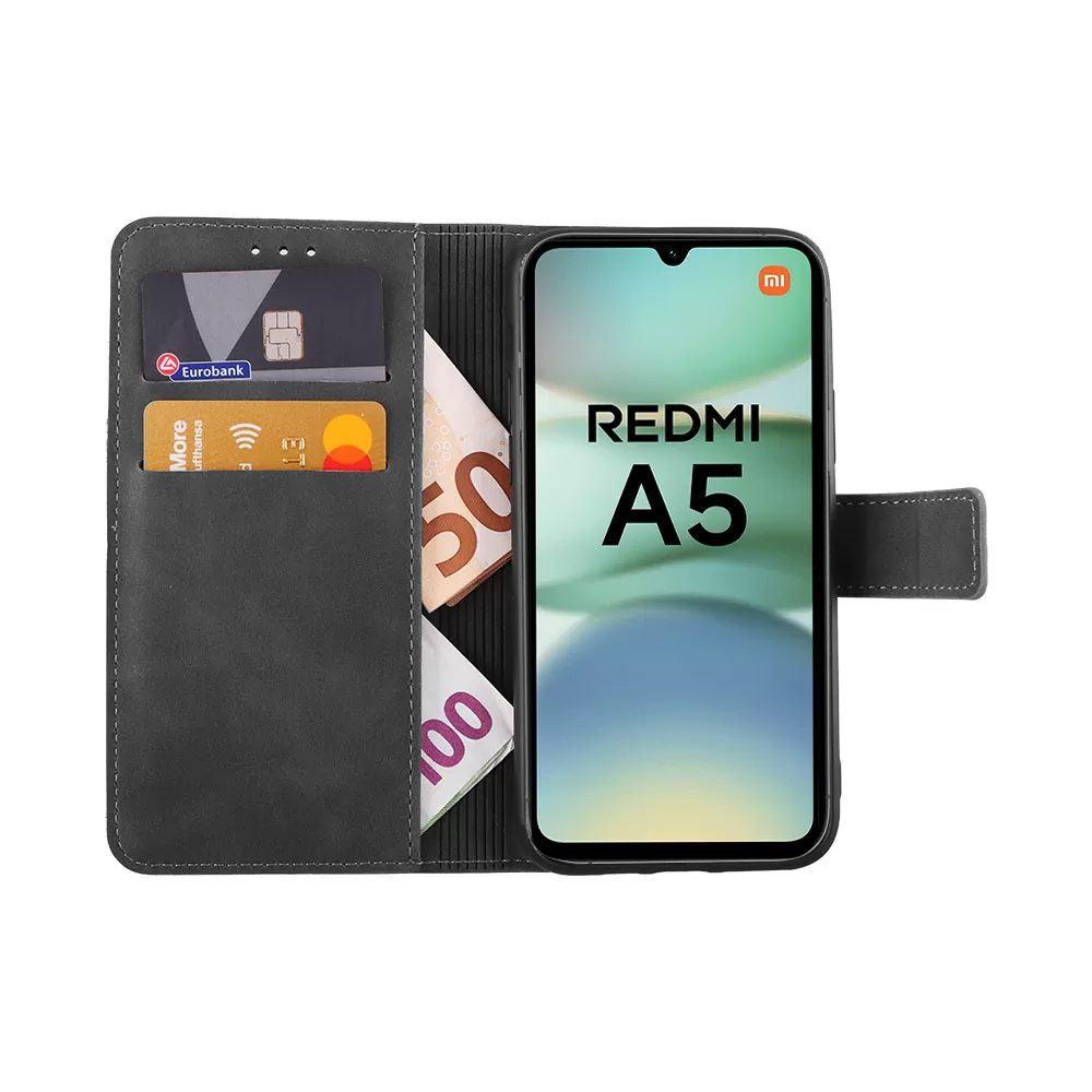 LIME ΘΗΚΗ XIAOMI REDMI A5 4G 6.88" ESSENTIAL MAGNET BOOK STAND CLIP GREY - Image 5