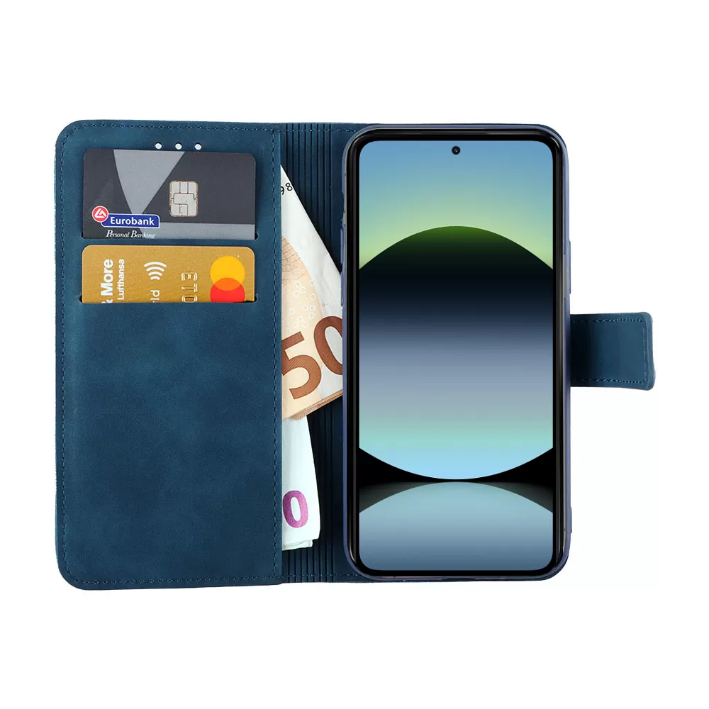 LIME ΘΗΚΗ XIAOMI REDMI NOTE 14 4G 6.67" ESSENTIAL MAGNET BOOK STAND CLIP DARK BLUE - Image 5