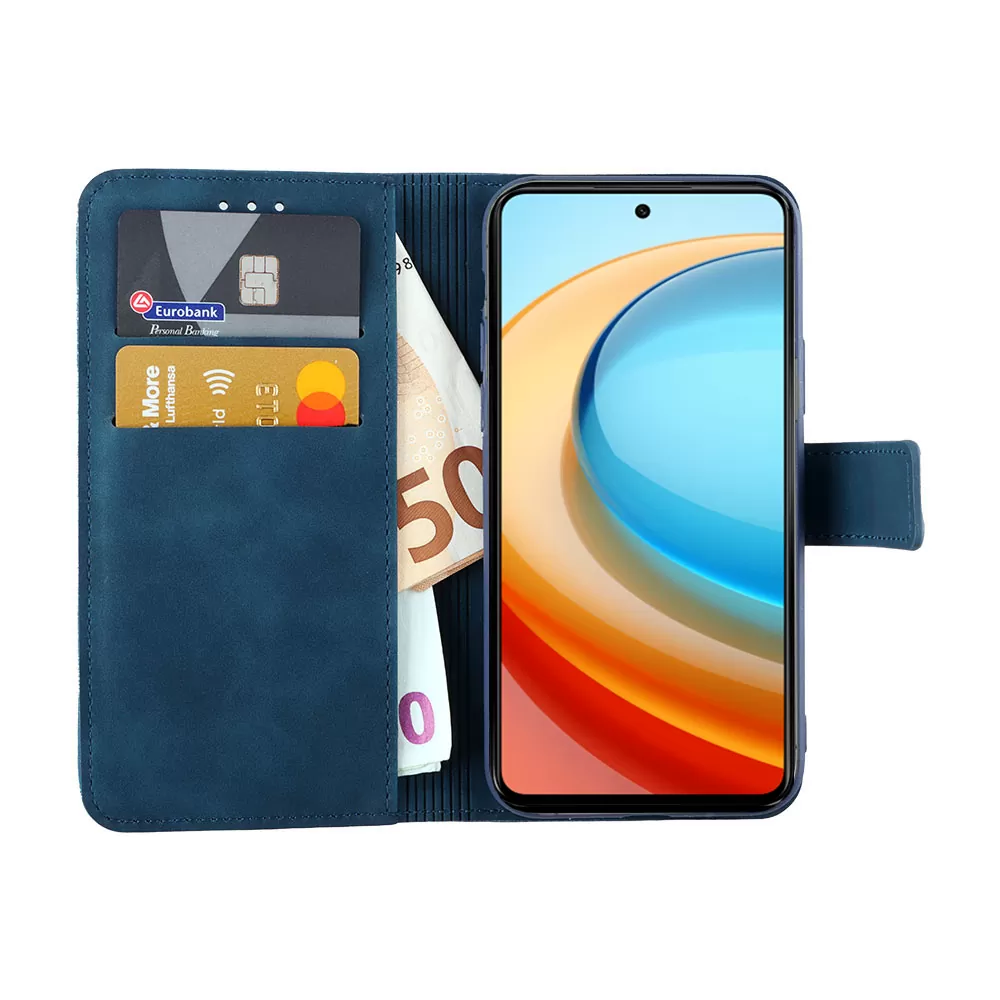 LIME ΘΗΚΗ ZTE BLADE A75 5G 6.6" ESSENTIAL MAGNET BOOK STAND CLIP DARK BLUE - Image 5