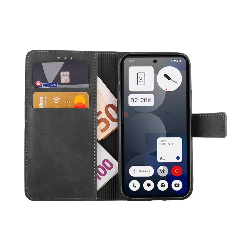 LIME ΘΗΚΗ NOTHING PHONE 3a PRO 5G 6.77" ESSENTIAL MAGNET BOOK STAND CLIP GREY - Image 5