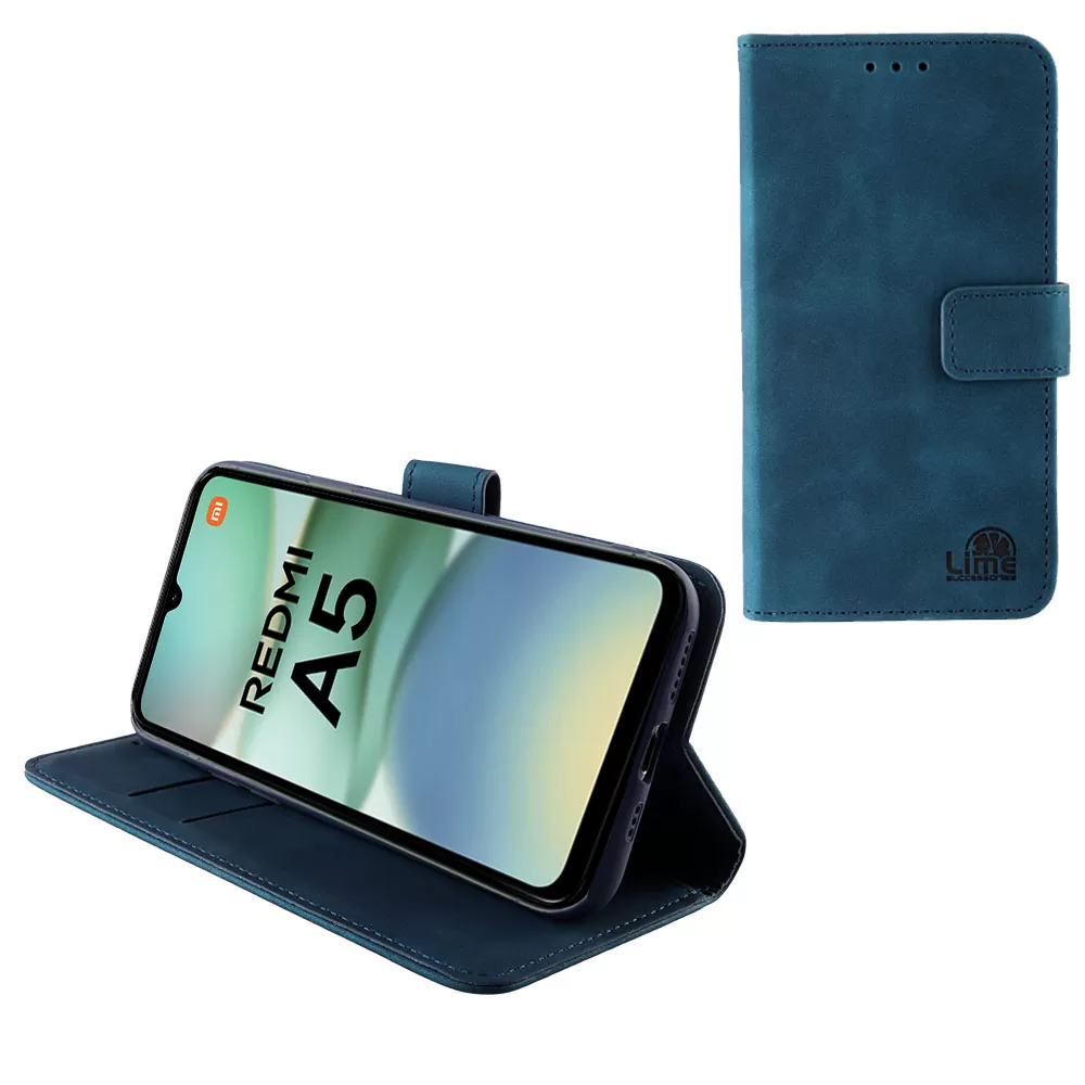 LIME ΘΗΚΗ XIAOMI REDMI A5 4G 6.88" ESSENTIAL MAGNET BOOK STAND CLIP DARK BLUE