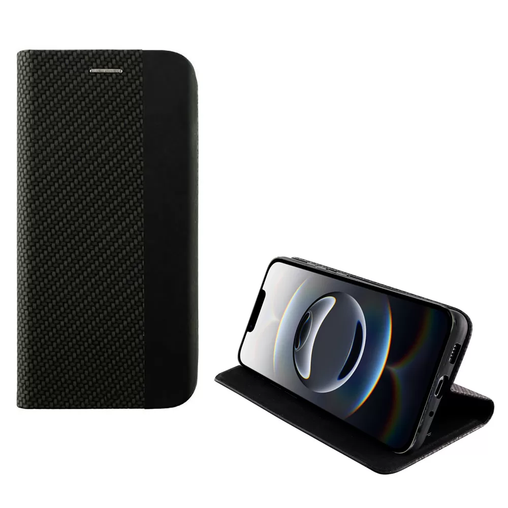 IDOL 1991 ΘΗΚΗ IPHONE 16E 6.1" ELITE ANTI-RFID BOOK STAND BLACK