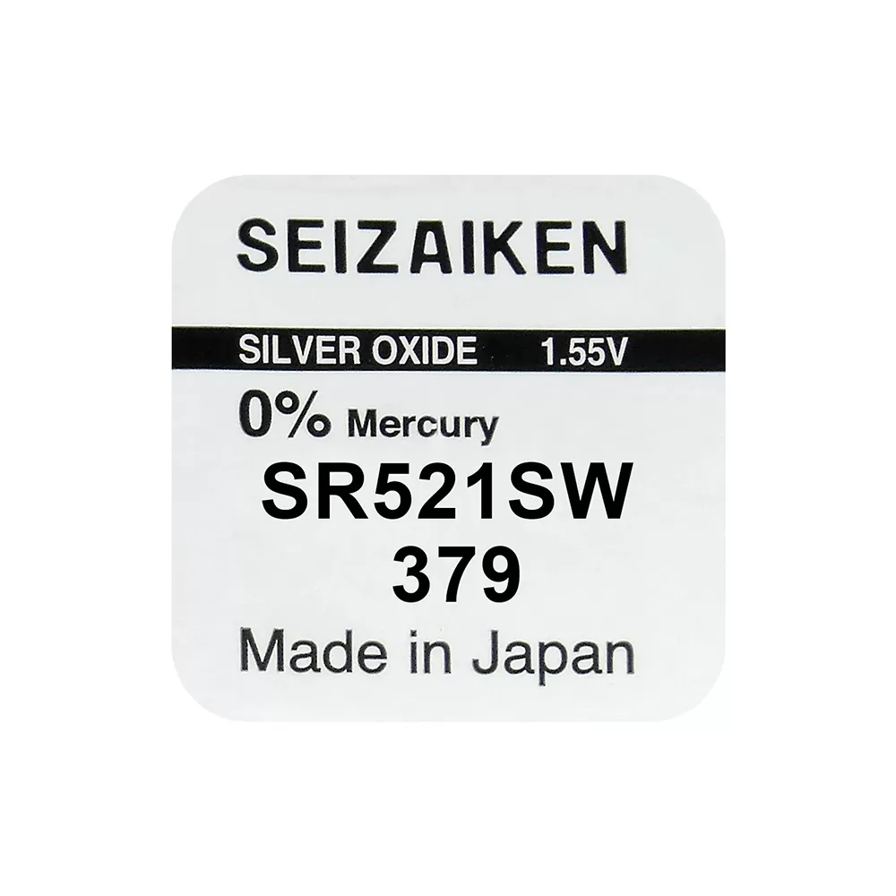 SEIZAIKEN SEIKO ΜΠΑΤΑΡΙΕΣ ΡΟΛΟΓΙΟΥ 379/LR63/L521/G0/SR63/AG0 14mAh 1.55V SILVER OXIDE 1 ΤΕΜ/BLISTER - Image 2