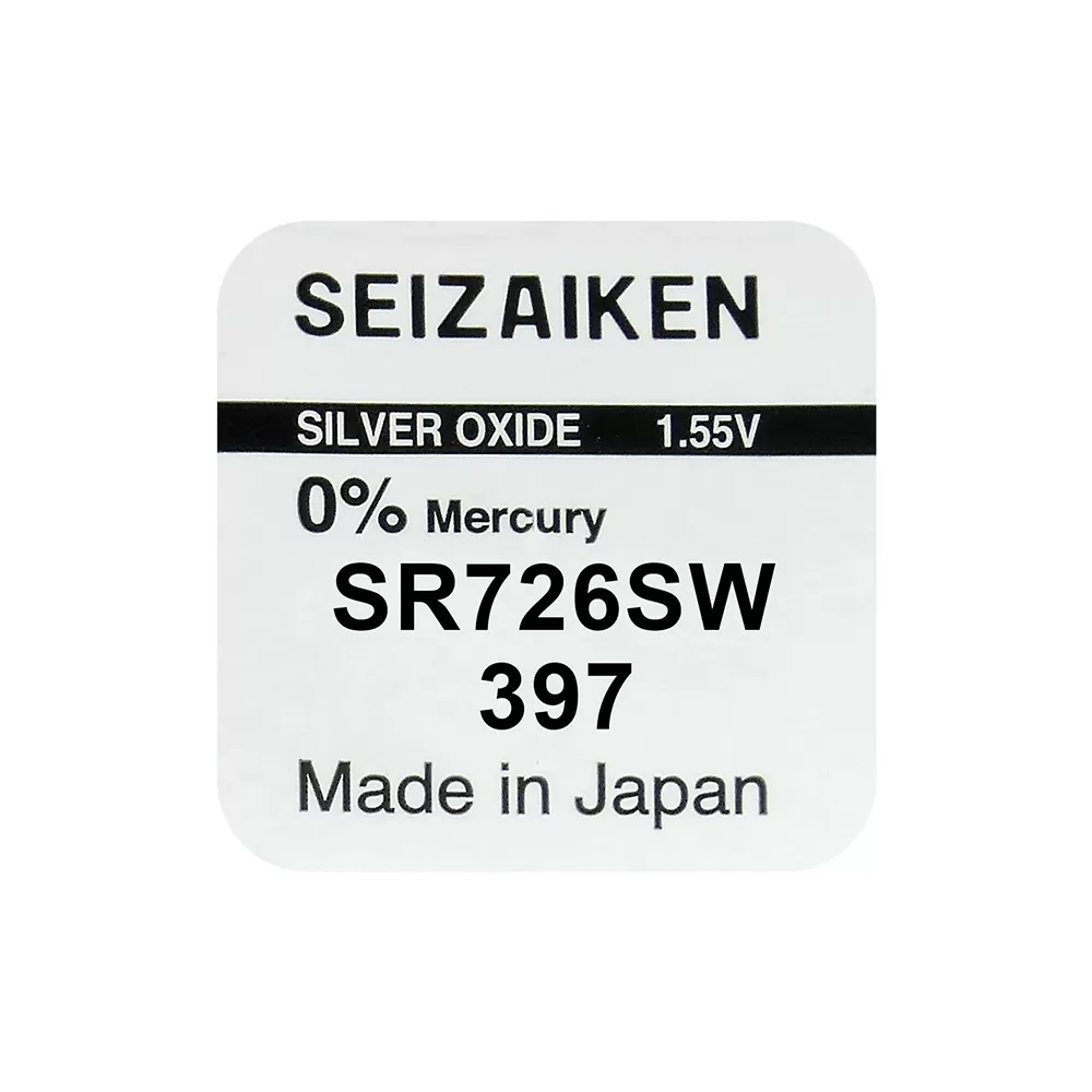 SEIZAIKEN SEIKO ΜΠΑΤΑΡΙΕΣ ΡΟΛΟΓΙΟΥ 397/396/L726F/LR59/L726/SR59/G2/AG2 33mAh 1.55V SILVER OXIDE 1 ΤΕΜ/BLISTER - Image 2