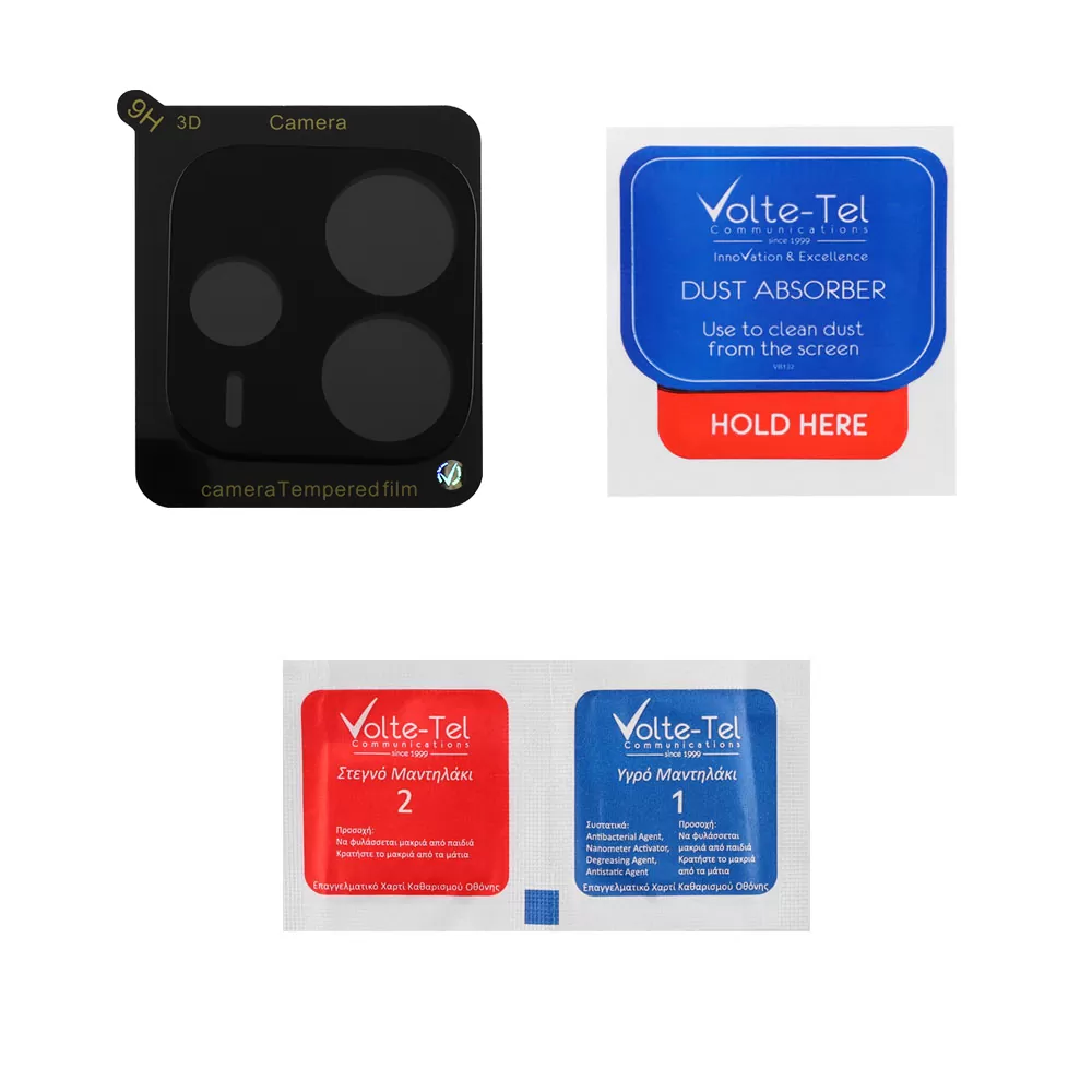 VOLTE-TEL TEMPERED GLASS XIAOMI REDMI NOTE 14 4G 6.67" 9H 0.25mm 3D CURVED FOR CAMERA BLACK - Image 3